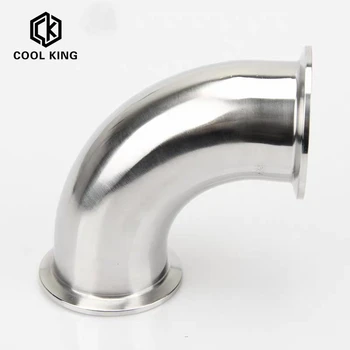 

CK Pipe OD 19MM-51MM Stainless Steel SS304 Sanitary 90 Degree Elbow Weld Ferrule OD 50.5/64mm fit 1.5" 2” Tri Clamp