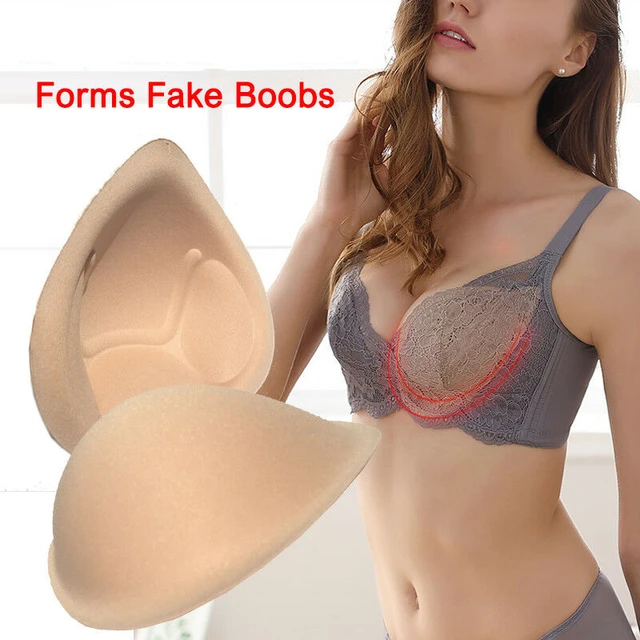 2PCS Sports Breast Form Enhancer Inserts Bra Fake Boob Lifter Pad