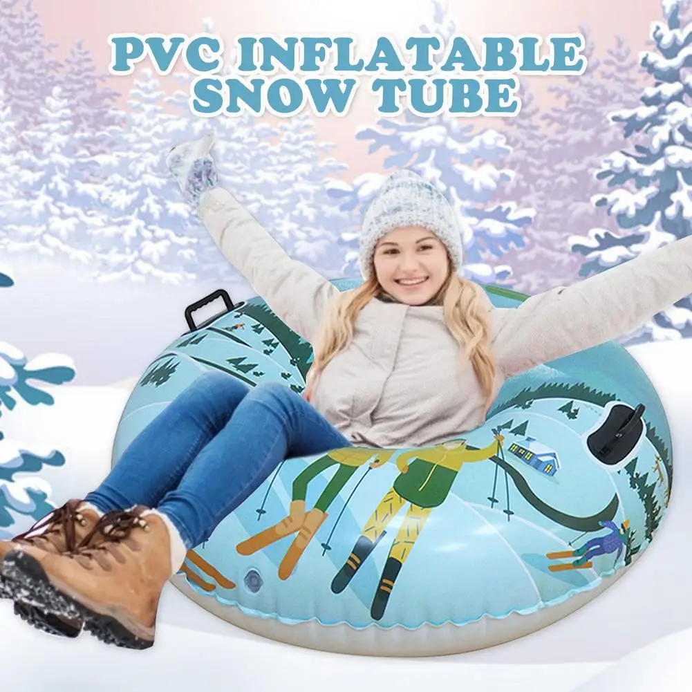 Iatable Snow Sled For Kids Adults Heavy Duty Iatable Snow Tube Sled Thick Material Giant Toys for Winter Sport Fun