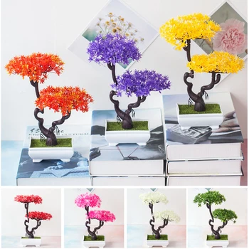 

Artificial Office Decor Gift Plant Bonsai Potted Mini Simulation Pine Tree Home