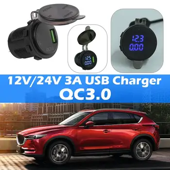 

Durable USB Car Charger Delicate Design 3A QC 3.0 USB Car Charger Charging Socket Power Adapter for Auto Motorcycle Boat