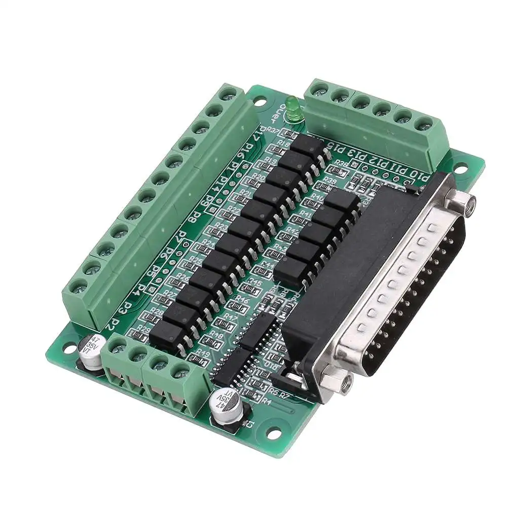 LEORY DC 5V 12 канал cnc плата интерфейса конвертер EL817 оптический изолятор Поддержка KCAM4/EMC2/Linuxcnc
