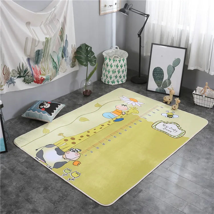 Скандинавский мультяшный модный коврик для гостиной, спальни, декоративный ковер для йоги, пикника, детей, альпинизма, нескользящий водонепроницаемый ковер