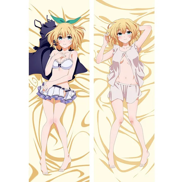 50*150cm Pillowcase Double-sided Printed Peach Skin Cartoon Couple Anime Pillow Adult Single Hug Pillowcase Gift