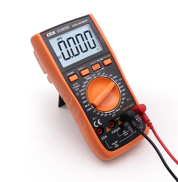 Цифровой мультиметр VICTOR VC9805A+ True RMS DMM AC/DC Ammerter сопротивления, емкости и индуктивности частоты температурный тестер