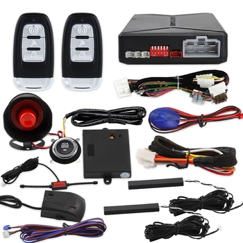 

EASYGUARD PKE car Alarm Passive keyless Entry with Push Button Start & Remote Starter, Microwave Sensor Shock Alarm