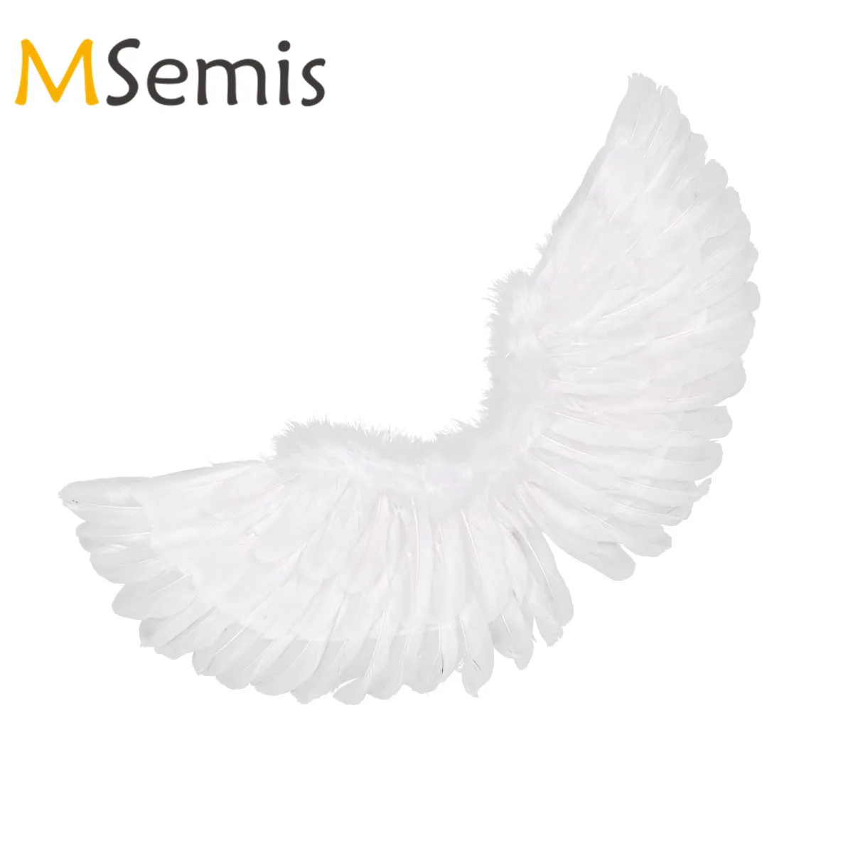 

Kids Girls Feather Angel Wings for Dance Party Cosplay Costume Fashion White Stage Show Masquerade Carnival Holiday Fancy Dress