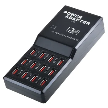 

12 Ports USB Charger US/EU Plug Wall Charger AC Power Adapter Multi USB Desktop Charger Adapter Splitter For iphone SmartphoneLN