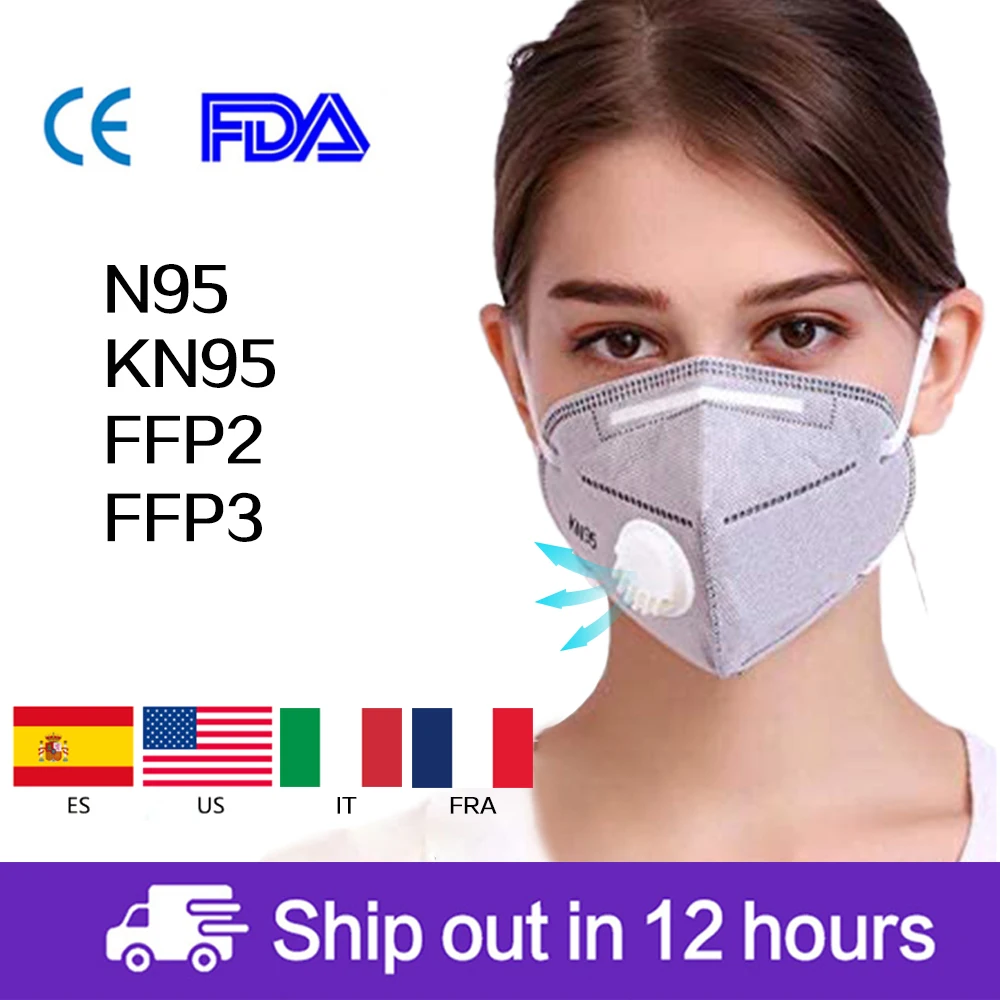 

5PCS Reusable Respirator Face Masks Adult Face Masks PM2.5 Anti-fog Strong Protective Mouth Mask