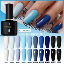 

BORN PRETTY Blue Color Series Gel Nail Polish 10ml Manicure Soak Off UV LED Nail Gel Love Nails Art Design Need Base Top Coat
