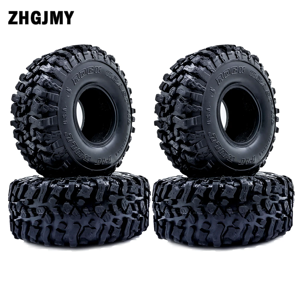 

4PCS 110*45MM 1.9" Rubber Tyre Wheel Tires for 1:10 RC Rock Crawler Axial SCX10 SCX10 II 90046 AXI03007 Traxxas TRX-4
