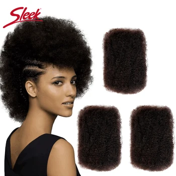 Sleek Remy Bulk No Attachment Mongolian Afro Kinky Curly Wave Human Hair Bulk For 1Pc Braiding Crochet Braids Light as a Feather 1