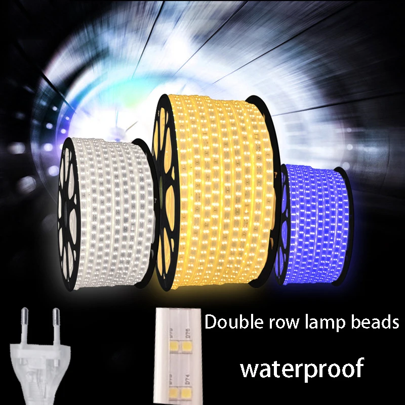 

220V LED Light Bar High Security High Brightness 120LEDs / M Flexible LED Light Outdoor Waterproof LED Light Bar Light String