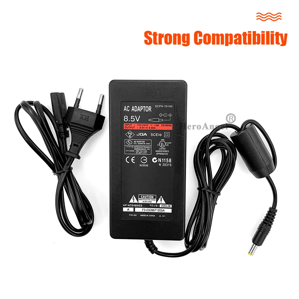 Game Console Power Adapter New AC for Sony Playstation 2 EU Plug Charger Power Supply for PS2 70000 8.5V 5.6A Output