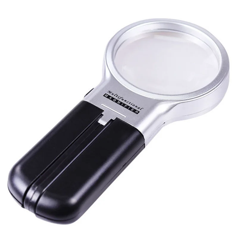 

LED Lighted Hands Free Magnifying Glass with Light Stand - 3X Large Portable Illuminated Magnifier for Reading, Inspection, Sold