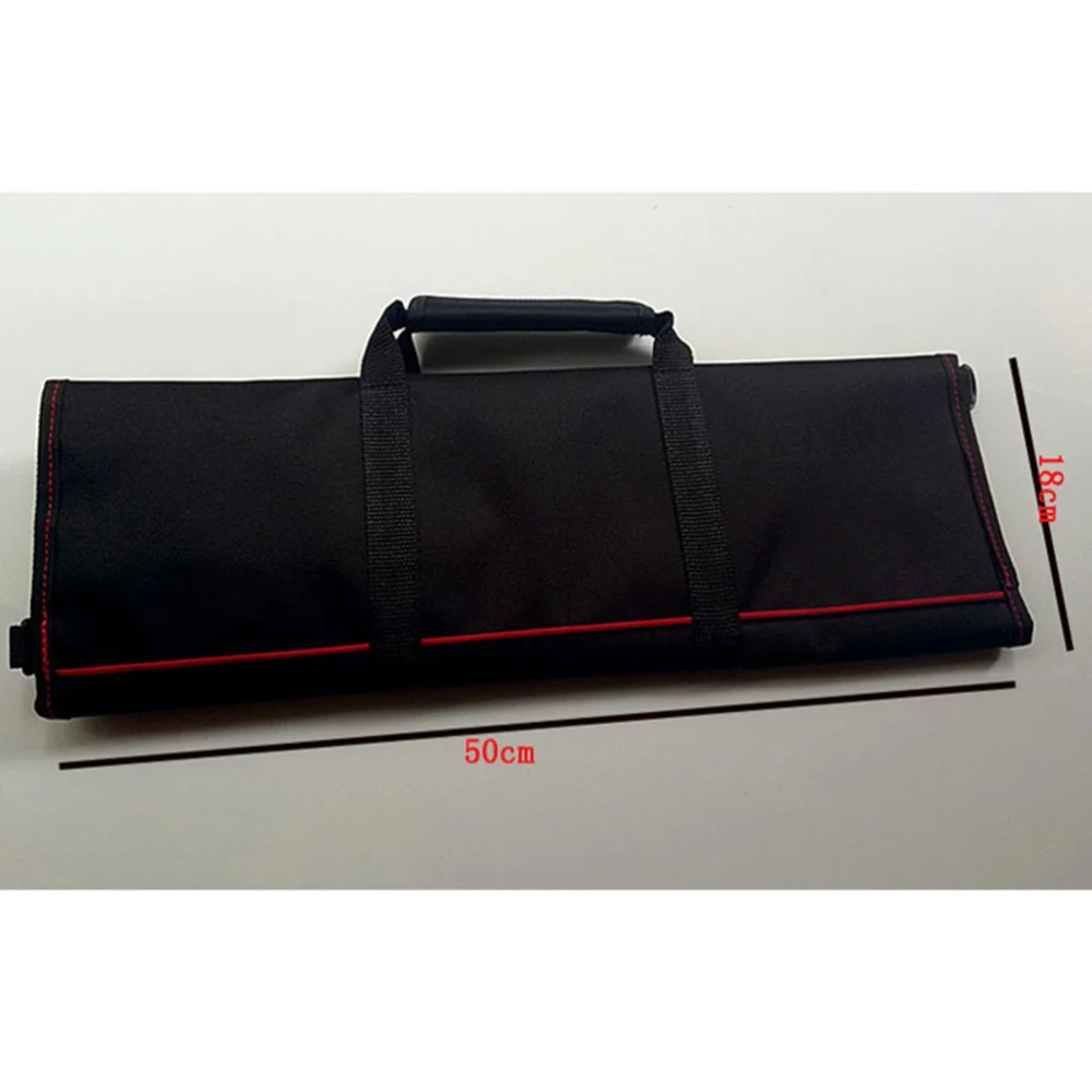 Professional Chef Knife Case Knife Roll Bag Chef Bag Cutlery Holder Organizer (Black)