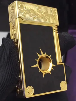 

2020 New Arrival 007 Smoking Tobacco Gas Lighters Nice Lacquer Bullet Hole Clear Ring Sound Metal Man Collectible Dropshipping