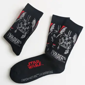 

1 Pair Cool Cartoon Mens Socks Darth Vader Star Wars Patterns Good Quality Cotton Casual Socks Men Women Toys for Boy Gift
