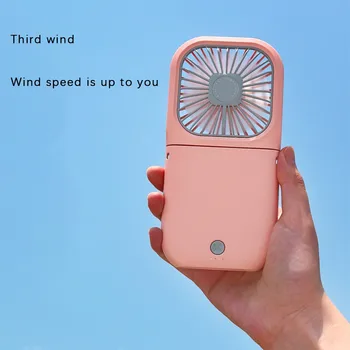 

3 Speeds Hanging waist fan USB charging hanging neck fan mini Folding small handheld multi-function portable desktop small fan