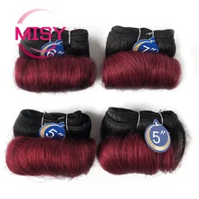 

Brazilian Afro Funmi Hair 4Pcs/Lot Curly Human Hair Weaves Non-Remy Hair T1B/30/27/BUG/99J Color Ombre Bundles For Black Women