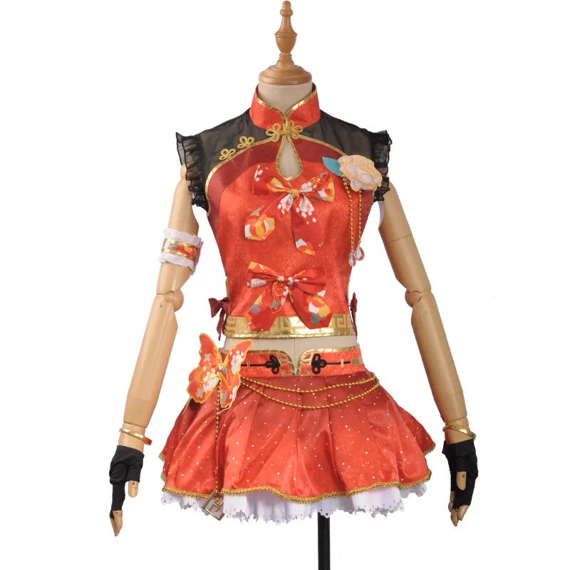 

Anime Love Live Takami Chika Cosplay Costume Tops Skirt Headwear Daily Cheongsam Carnival Party Festival Uniform Brand New