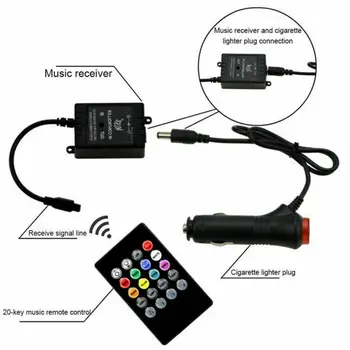 

Car Auto RGB LED Neon Light Bar Music Remote Control Interior Lighting DC12V Kit