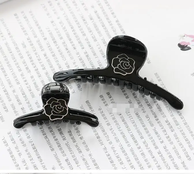 9.9cm black Элегантные цветочные Когти для волос заколка-краб заколка для волос заколки для девочек женские аксессуары для волос украшение для волос - Цвет: 9.9cm black