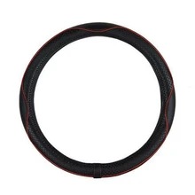 1 шт. автомобильный Противоскользящий дышащий кожаный защитный чехол для рулевого колеса 15 дюймов