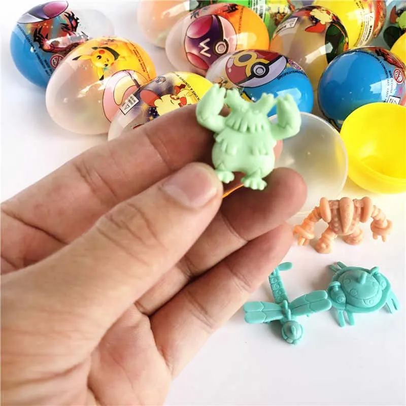 100pcs Multicolor Gashapon machines PokeBall Monster Pikachu Charmander Pet pokebolas Action Figure Game Ball Toy dropshipping