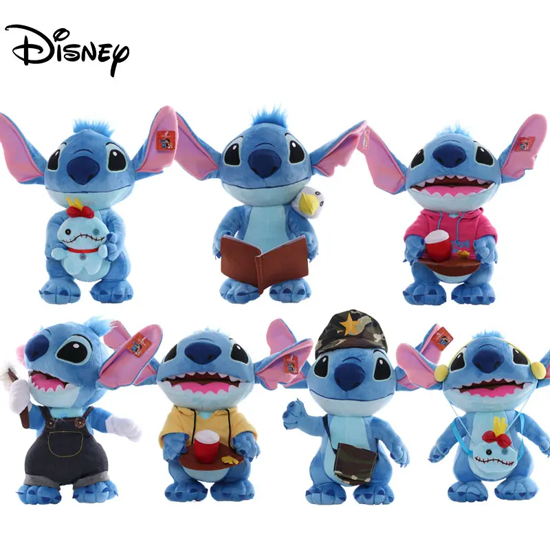 1pcs 35cm Disney Cute Stitch Plush Toys Lilo and Stitch Soft Stuffed Toys Dolls for Children Kids New Year Birthday Gifts