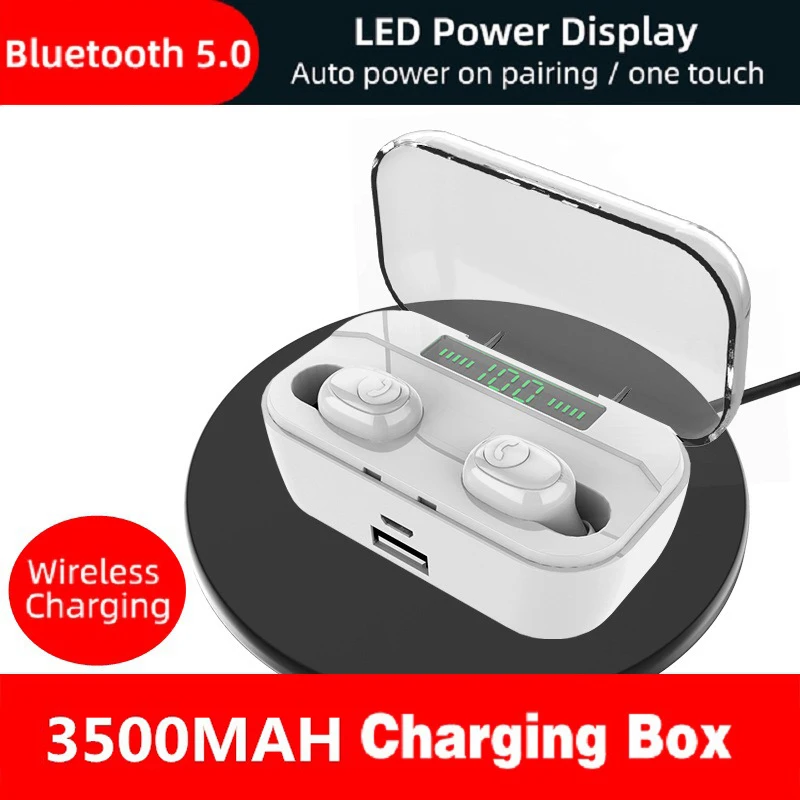 TWS Bluetooth V5.0 беспроводные наушники 8D стерео мини наушники гарнитура с микрофоном дисплей 3500 мАч зарядная коробка Громкая связь наушники G6S