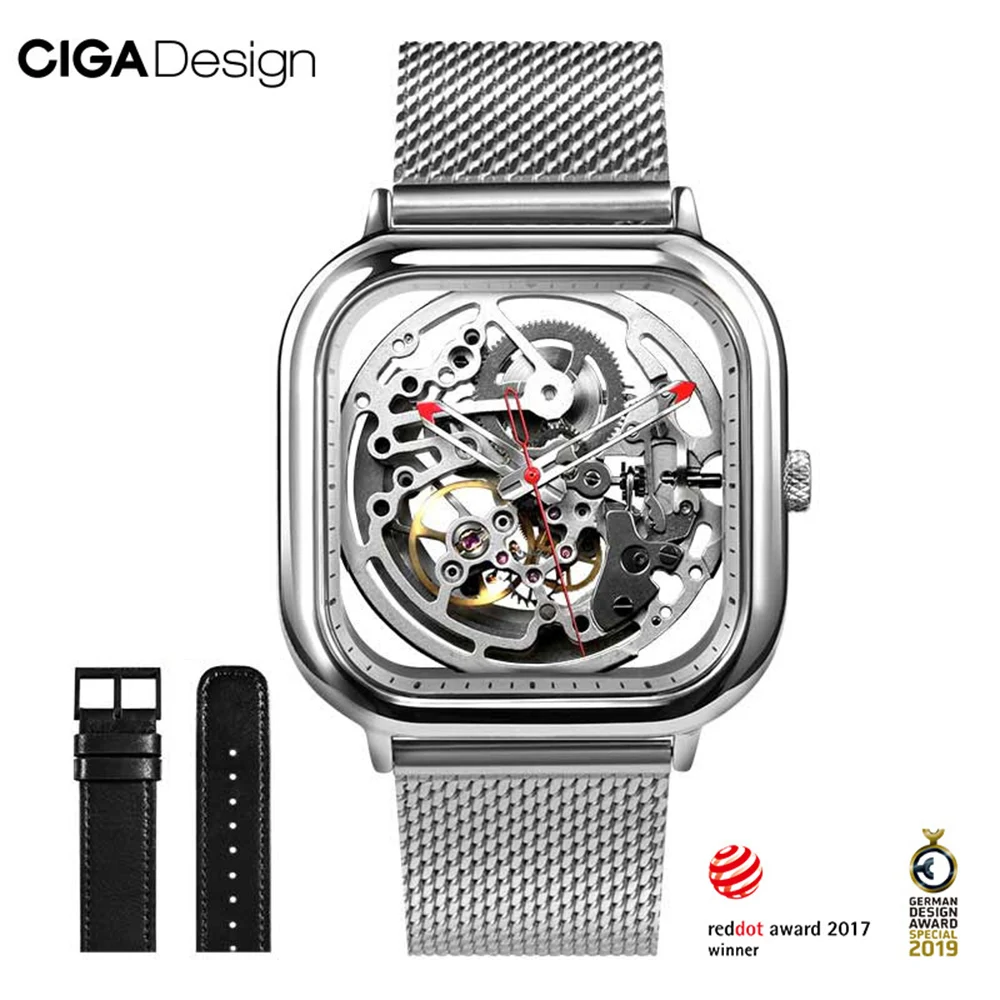 Для Xiaomi CIGA Дизайнерские мужские механические часы, мужские автоматические часы, деловые часы, наручные часы Reddot Selfwind, наручные часы