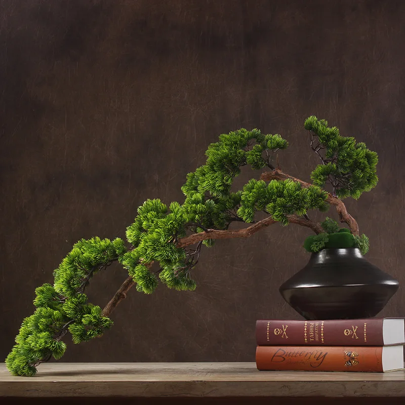 

Artificial Pine Tree Potted Chinese Style Floral Design Plantas Artificiais House Plants Bonsai