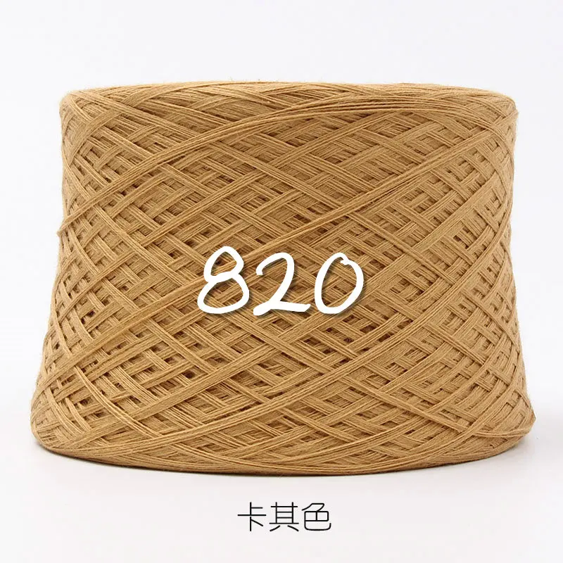 820 Khaki 500 г пряжа для вязания, ручная шерстяная пряжа, летняя пряжа для малышей, Мерсеризованный хлопок, пряжа для вязания крючком,, шерстяные шарики, моток, пряжа ZL5 - Цвет: 820 Khaki
