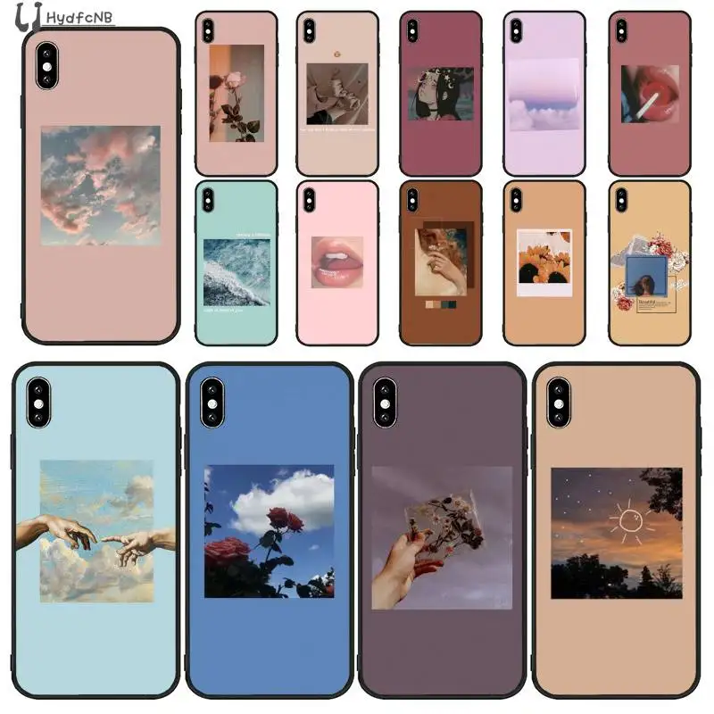 LJHYDFCNB розовая эстетика песни текст черный чехол для телефона iPhone 11 pro XS MAX 8 7 6 6S Plus X
