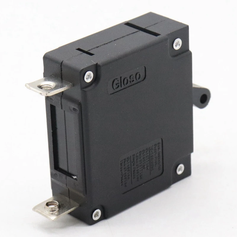 HHO-Black Toggle Reset Circuit Breaker Magnetic Switch Ac/Dc Current Overload Protector Rear Mounting With M3 Screws