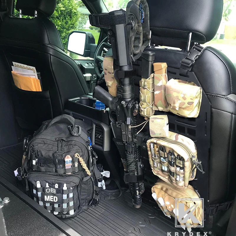 Tactical MOLLE Seat Back Organizer Fahrzeug ablage mit 5 Beuteln Universal Fit f