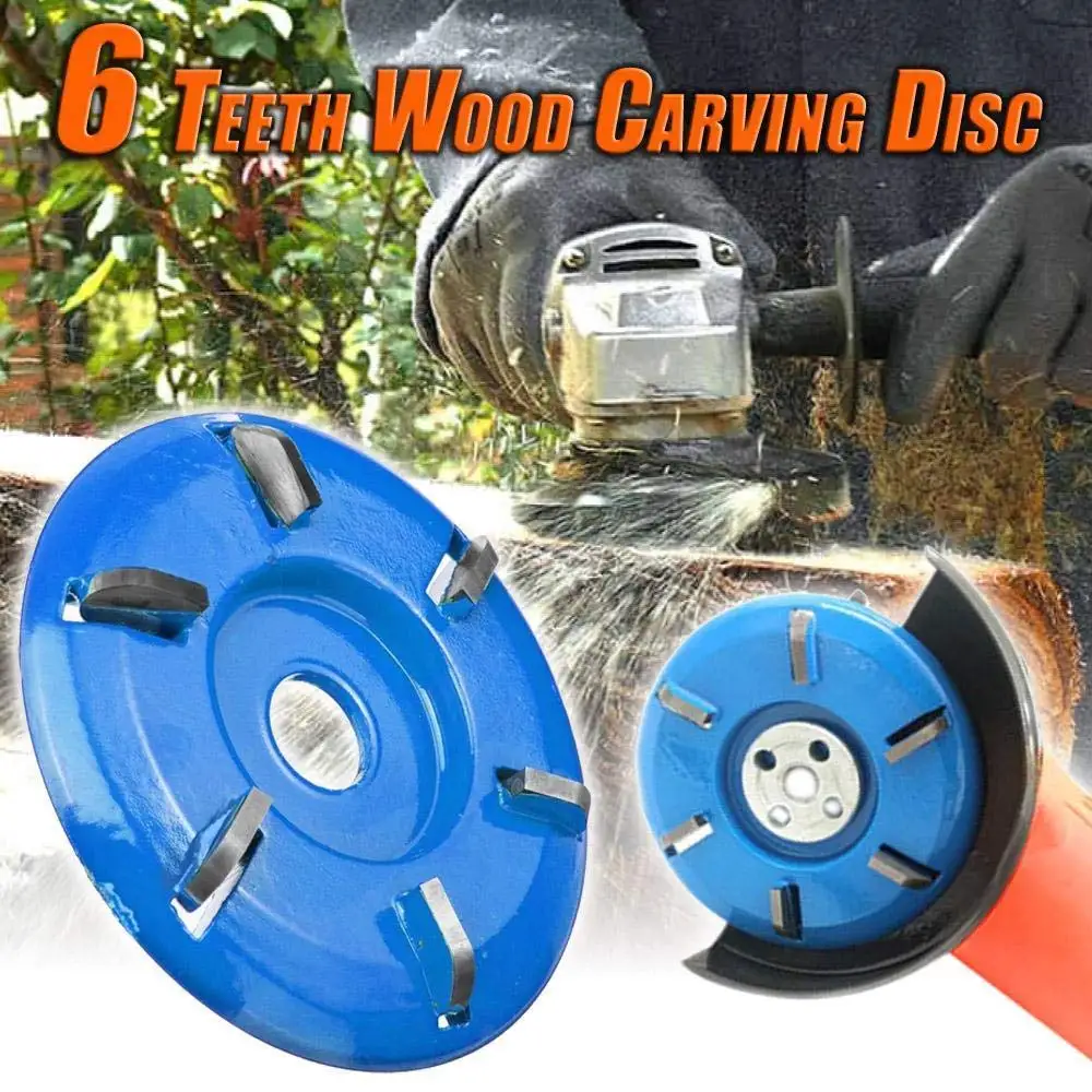 Beste Drie Zes Tanden Power Houtsnijwerk Cutter Schijf Frezen Attachment 90 Mm Diameter 16 Mm Boring Arc Flat voor Hoek Grinder Attachment