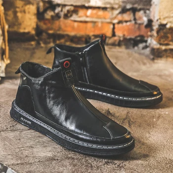 

Fashion men's casual boots Breathable Comfortable Ankle boots Hard-Wearing Non-slip Adult men work shoes Short boots Winter 2020