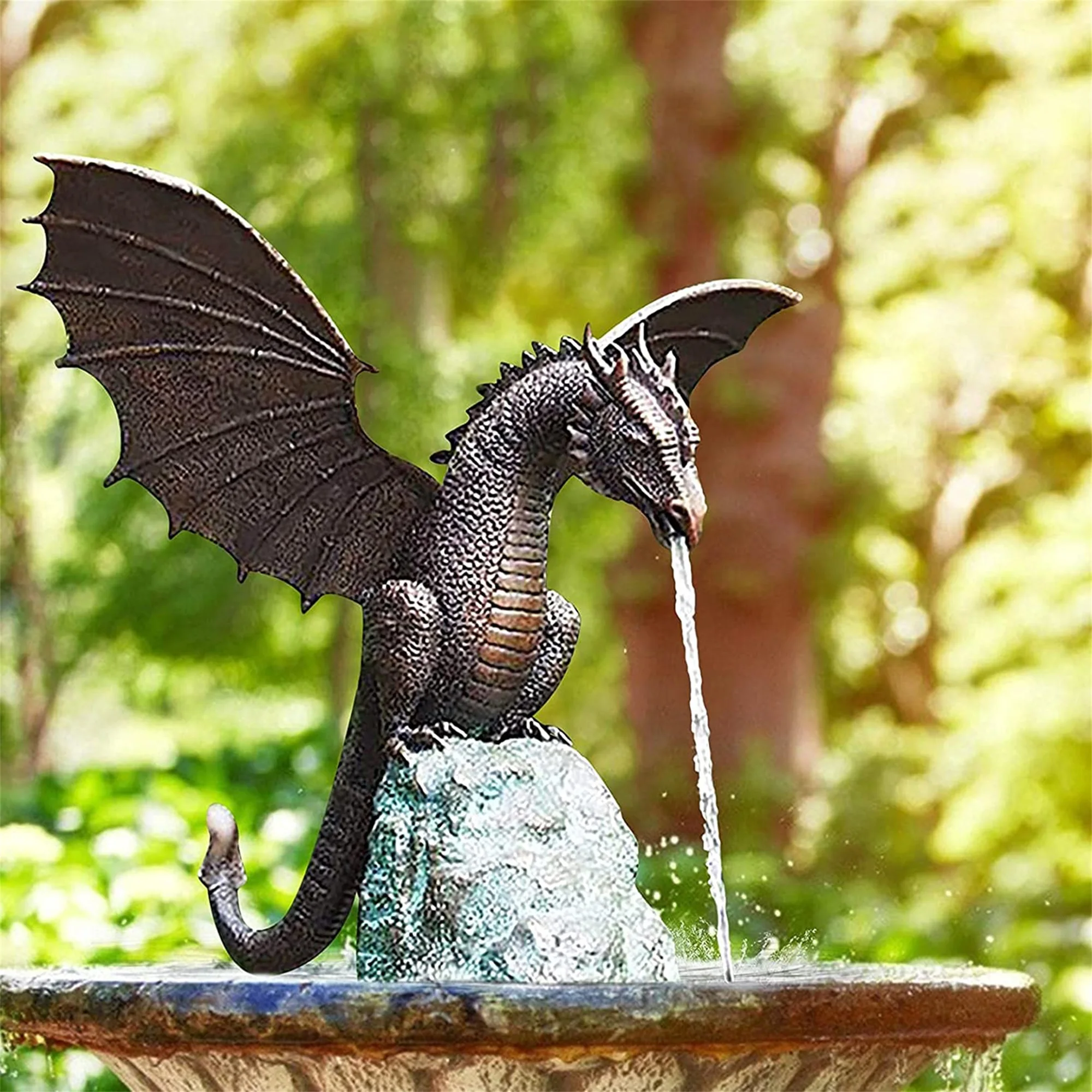 

Garden Ornament Cartoon Dinosaur Shape Resin Statue Craftwork Decorative Tool for Courtyard Backyard