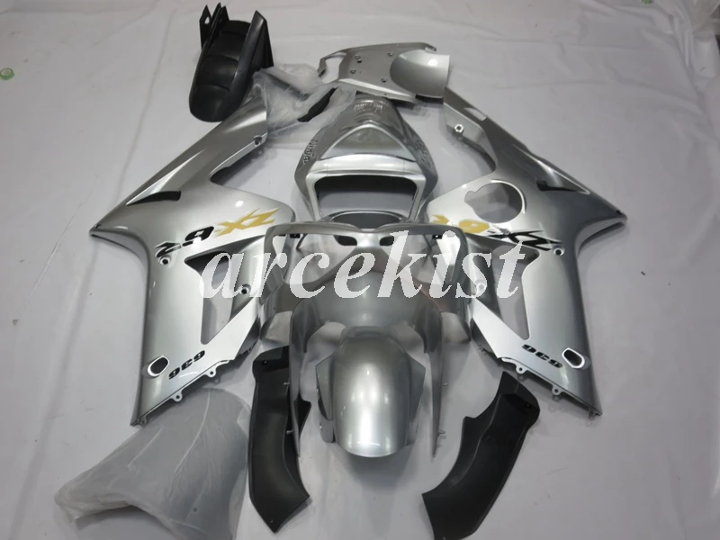 Комплект обтекателей для мотоцикла ABS, подходит для kawasaki Ninja ZX6R 636 2003 2004 6R 03 04 ZX-6R, набор для тела на заказ, серебро