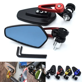 

Universal Motorcycle 7/8" 22mm Bar End Rear Mirrors Scooters Rearview Side View For Kawasaki ZX7R ZX1100 ZRX1100 ZZR1200 ZG1000