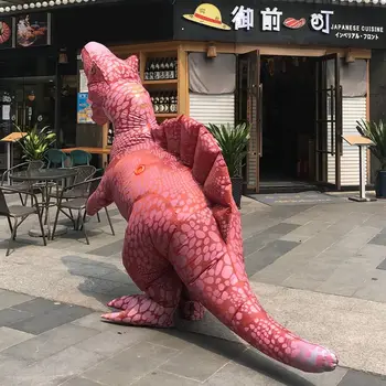 

Pink Dinosaur Inflatable Suits Adult Performance Costume Halloween Cosplay Dress G99C