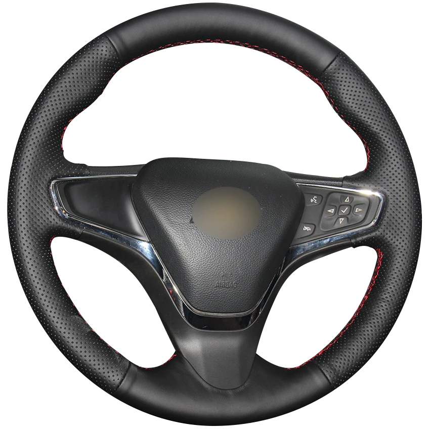 Black Synthetic Leather Car Steering Wheel Cover for Chevrolet Cruze