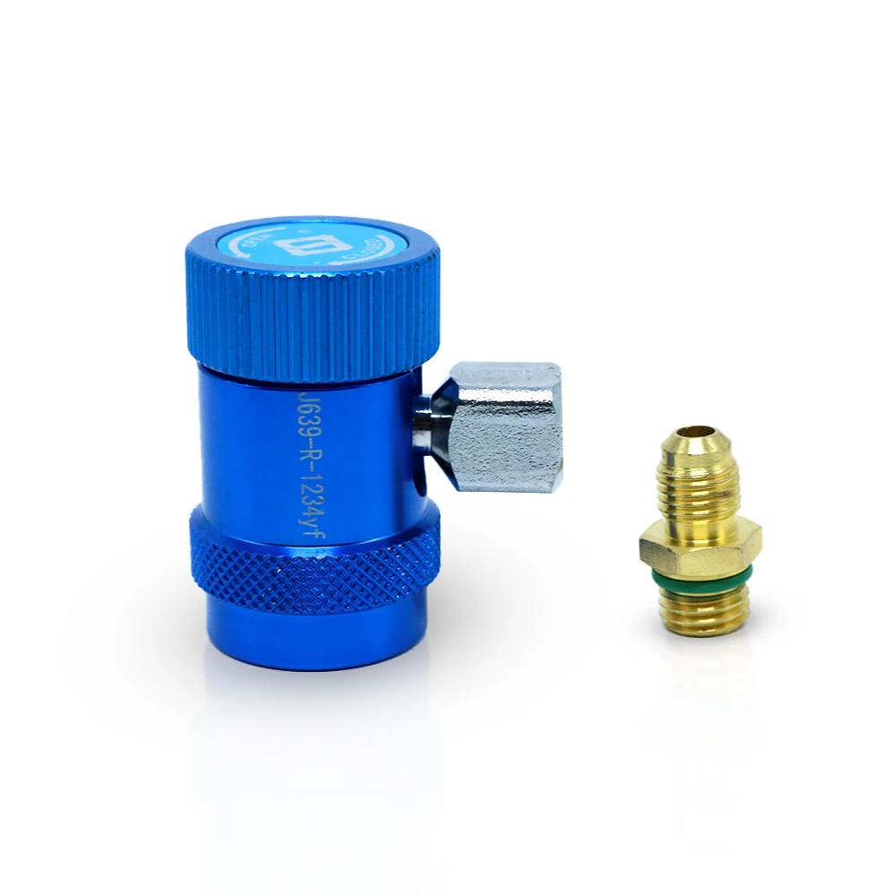 

Refrigerant meter high and low pressure adjustable quick connector for automobile air conditioner, charging valve and refrigerat