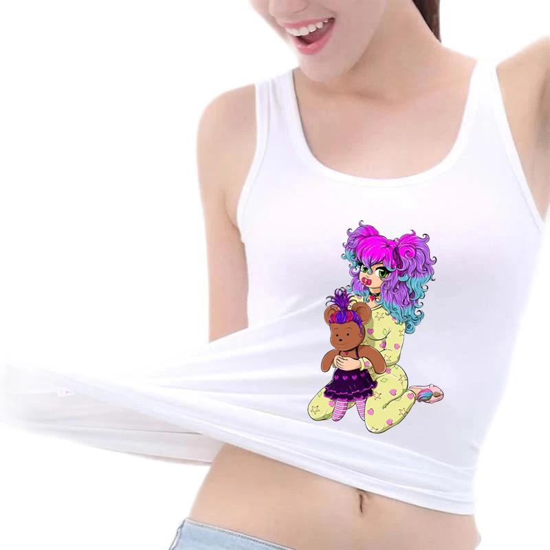 Daddy's Girl DDlg Ageplay Kitten Abdl Long Tank Top Personalized Sleeveless U-Neck Fitness For | Женская одежда