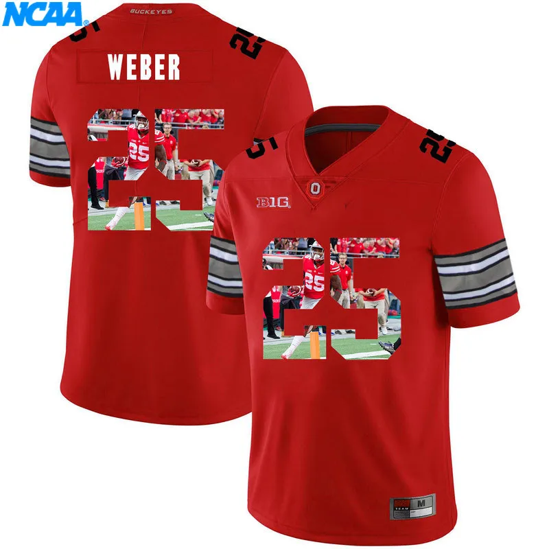Новое поступление высокое качество майки Weber#25 Vannett#81 колледж футболка ограниченной серии Майки S-XXXL - Цвет: 7