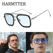 Роскошные модные Мстители, стиль Тони Старк, для женщин, мужские солнцезащитные очки, квадратные, фирменный дизайн, солнцезащитные очки Oculos, Ретро стиль, мужские, Железный человек