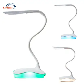 

14 LEDs 3 Levels Dimmable Desk Reading Light Flexibly Rotatable Touch Switch LED Table Lamp Home USB Charging Port Night Lamp