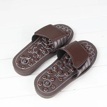 

Mazefeng Free Shipping Acupoint Massage Slippers SandalChinese Acupressure Therapy Medical Rotating Foot Massager Shoes Unisex